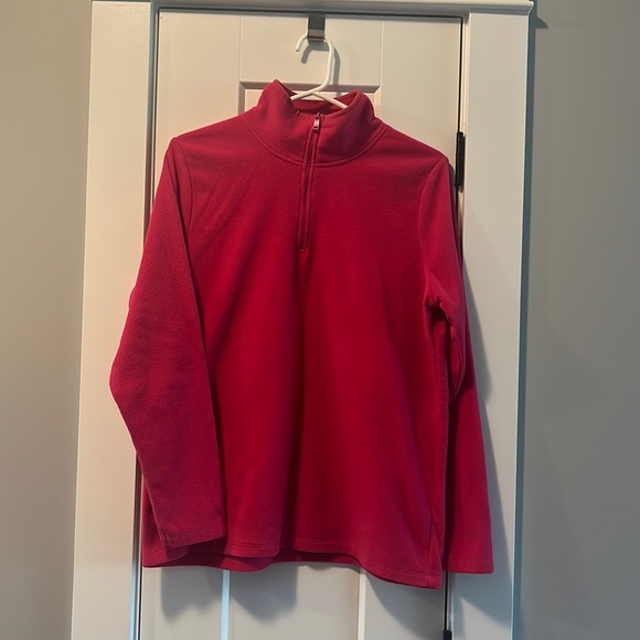 3/$20 Hot Pink Polar Fleece Quarter Zip Sweater - Picture 2 of 5